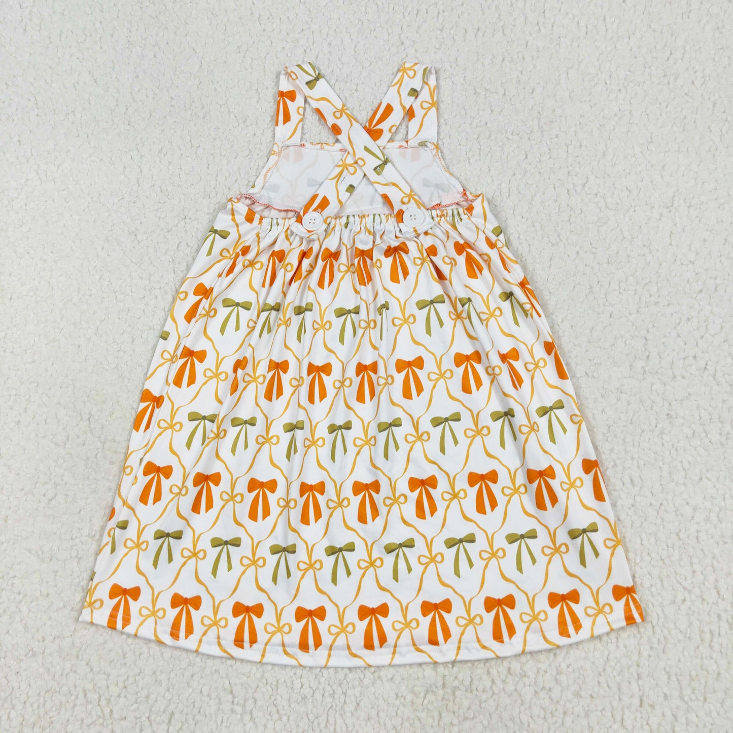 orange bow coquette dress