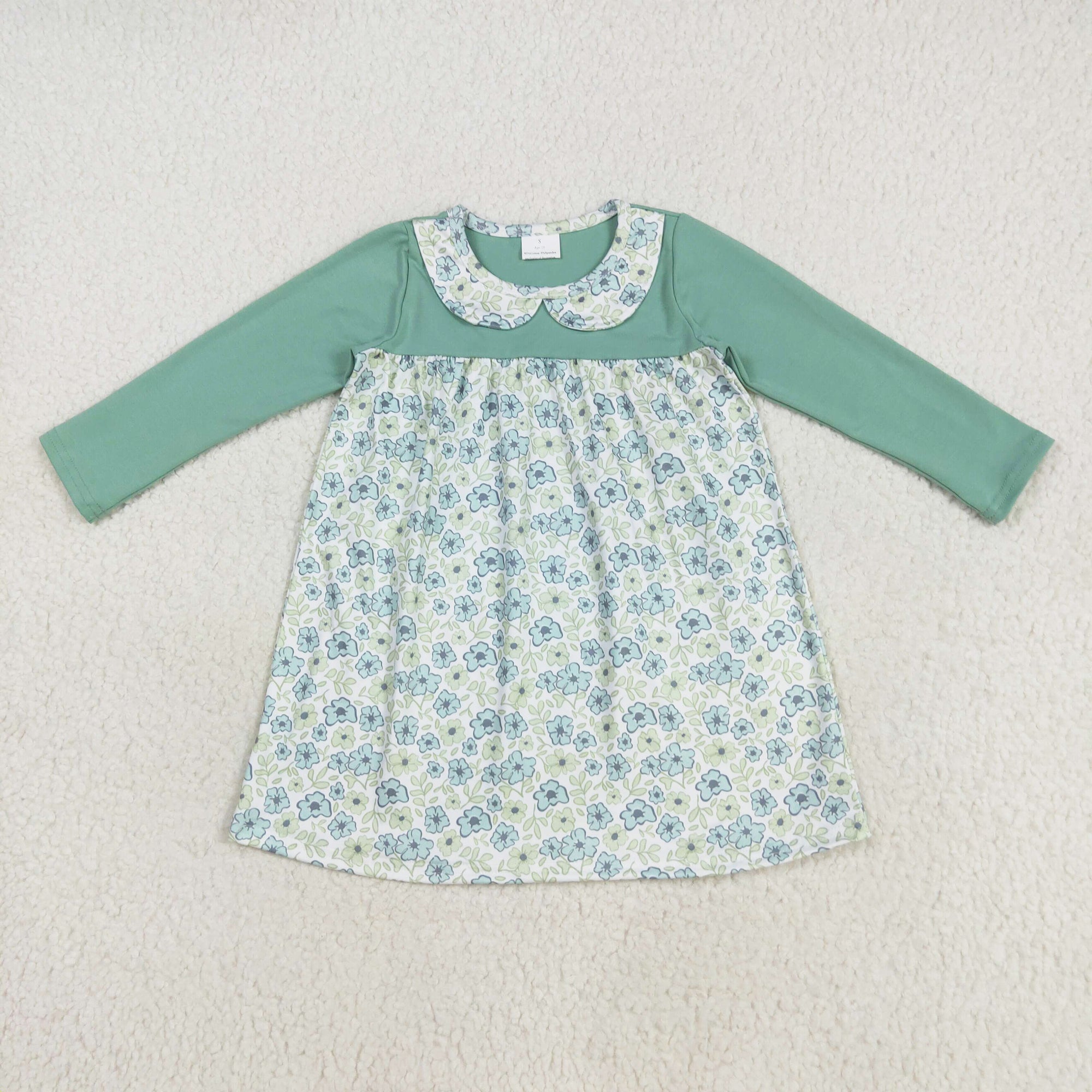 long sleeve ditsy floral dress