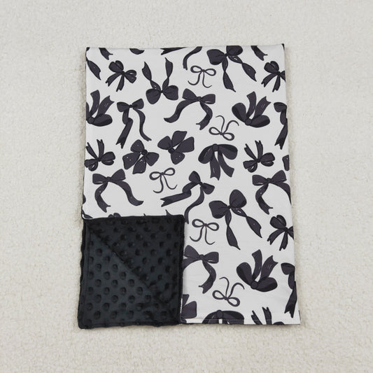 black bow coquette baby blanket