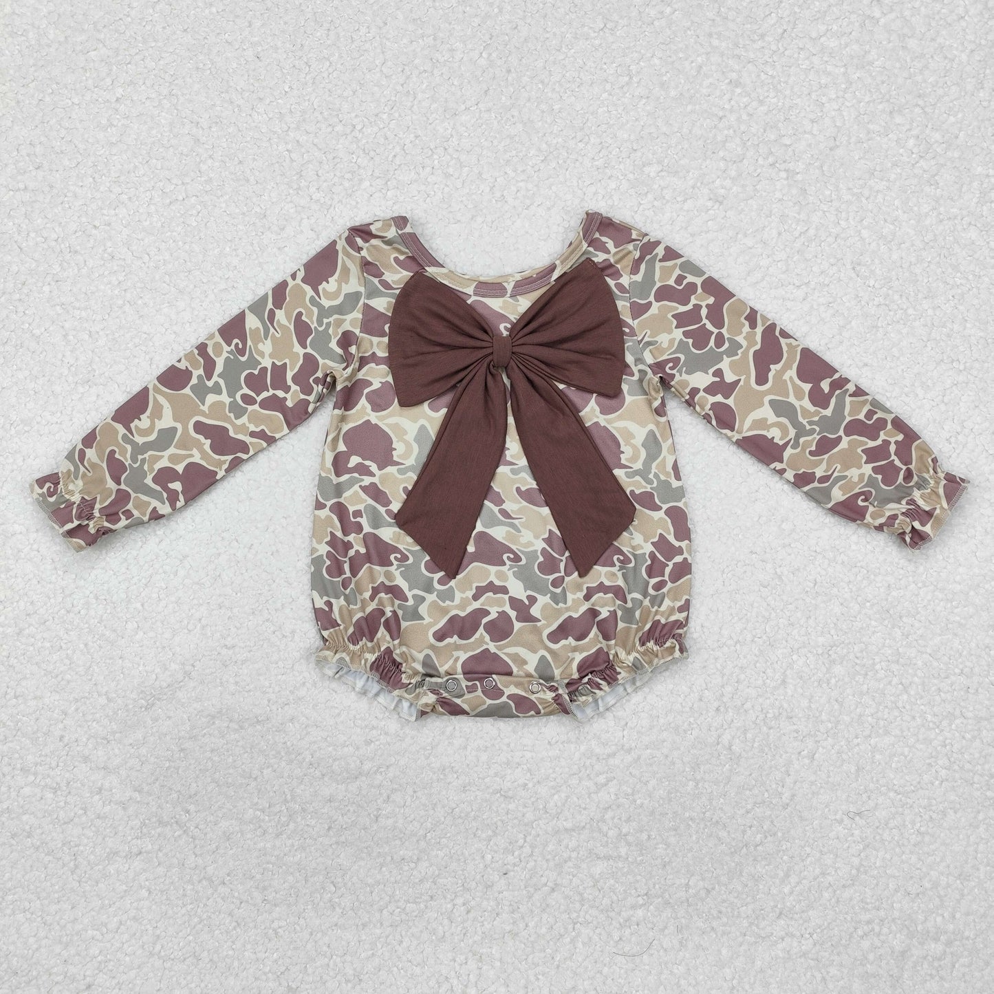 camo bow bubble baby clothes