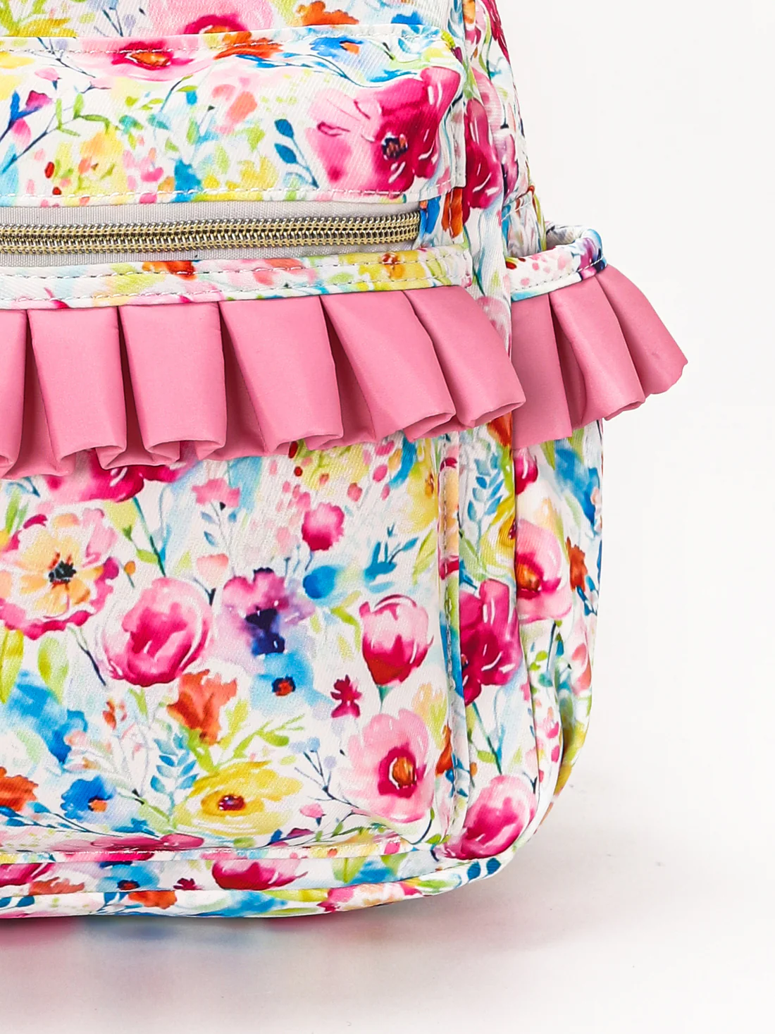 watercolor flower print bag children backpack