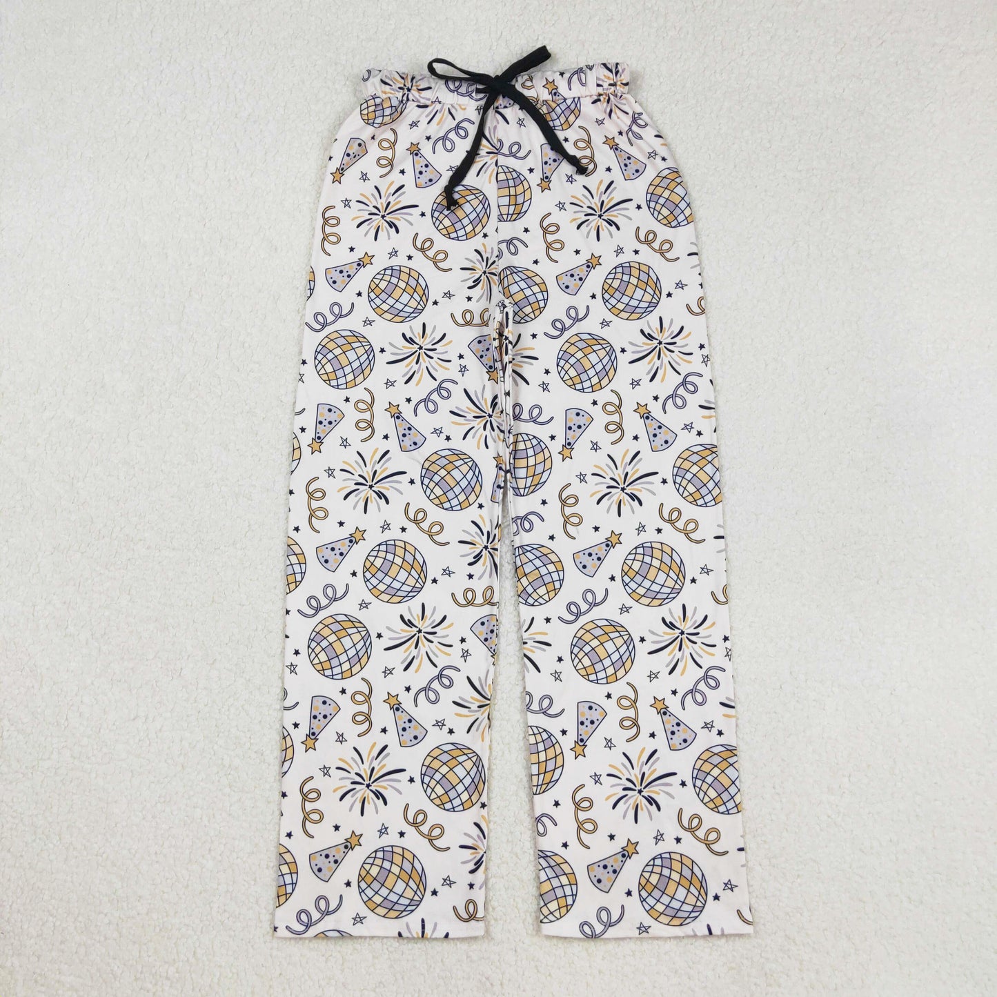 happy new year disco adult women pants