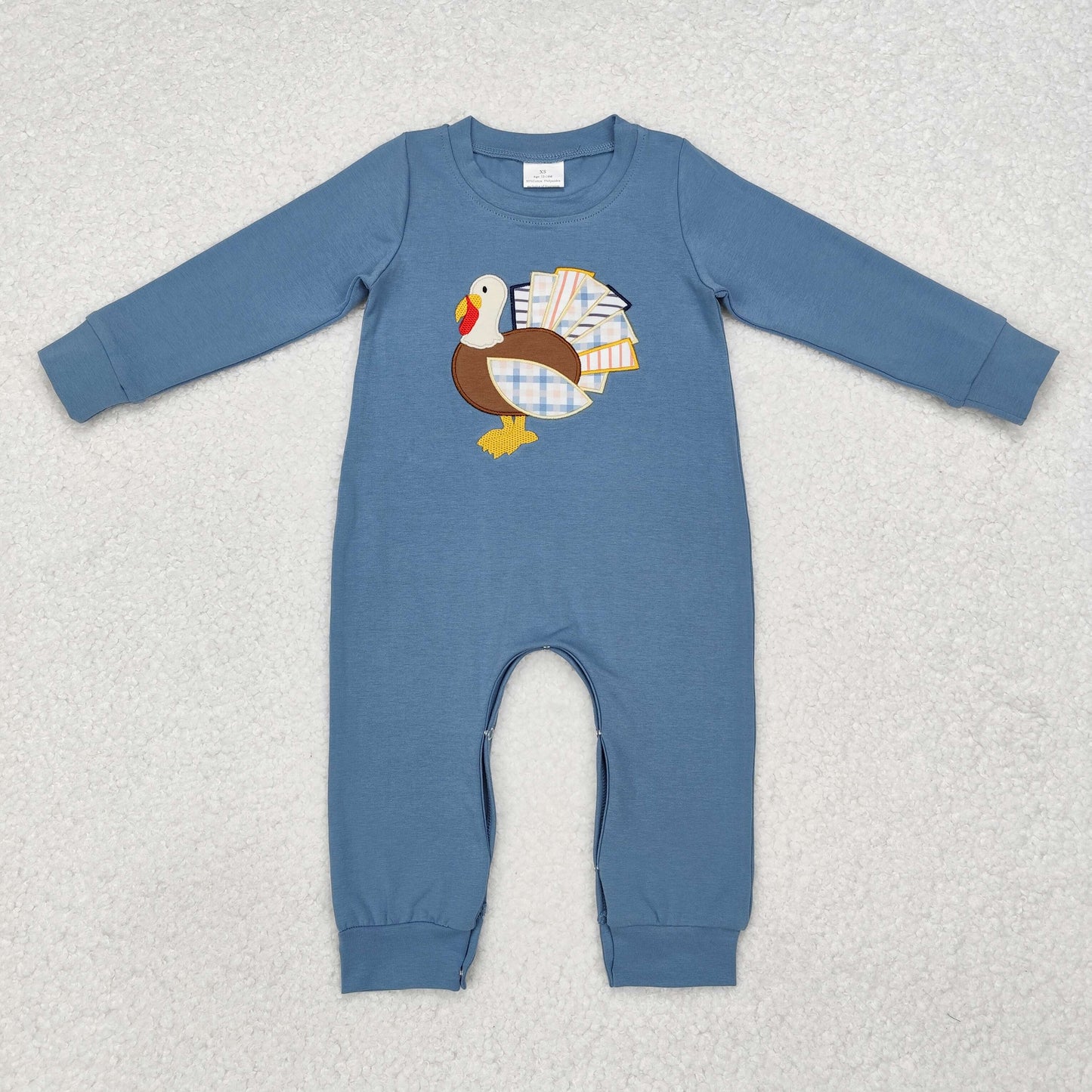 cotton turkey embroiderd romper