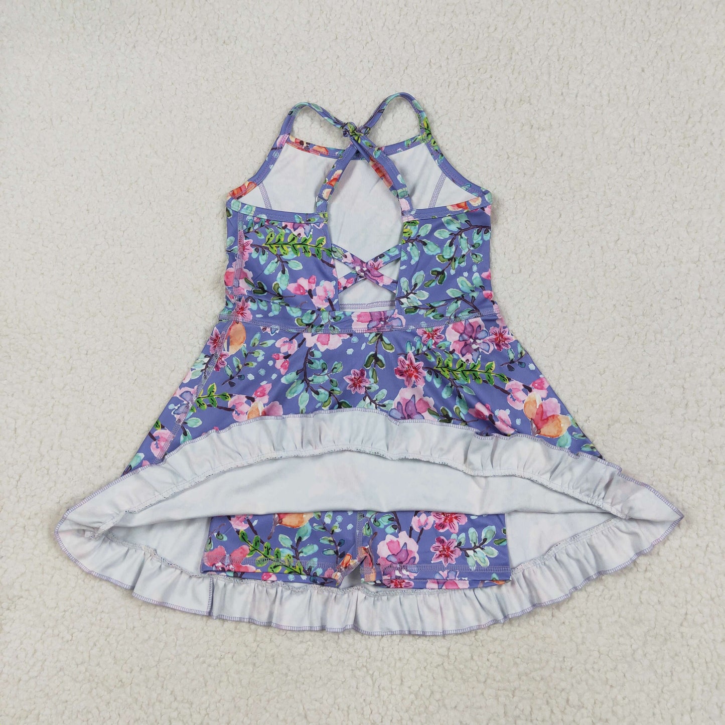 beautiful flower strap floral athletic dress