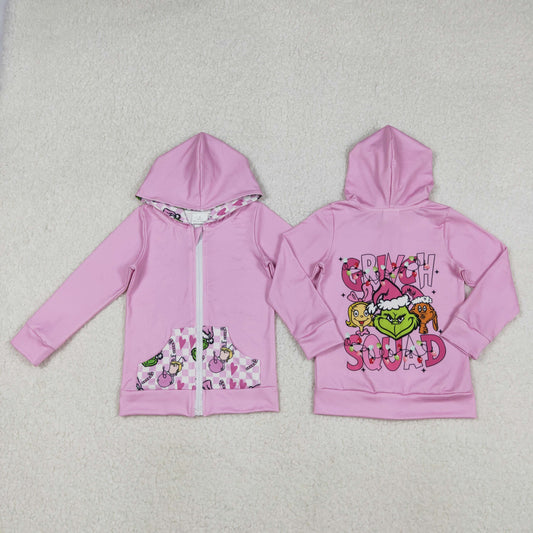 pink gri*ch squad hoodie jacket