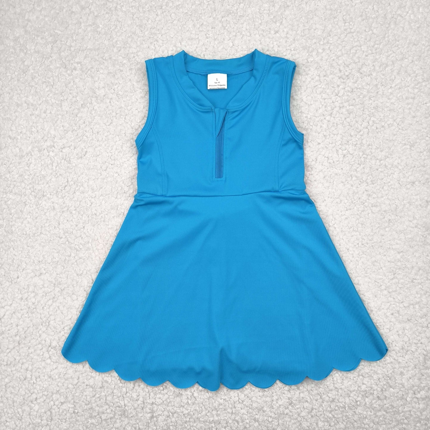 solid dark blue athletic skort dress