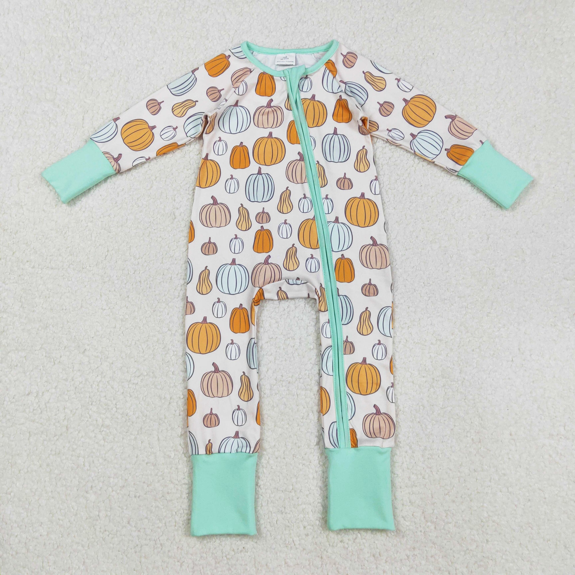 long sleeve pumpkin zipper sleeper