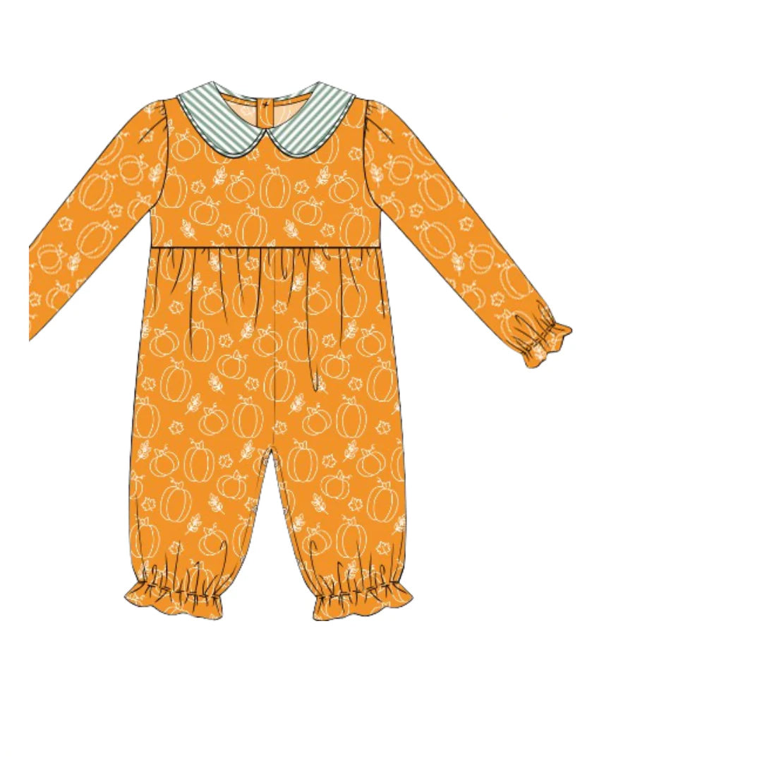 Pre order  pumpkin romper baby clothes