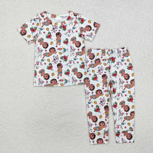 kids cartoon print pajama set