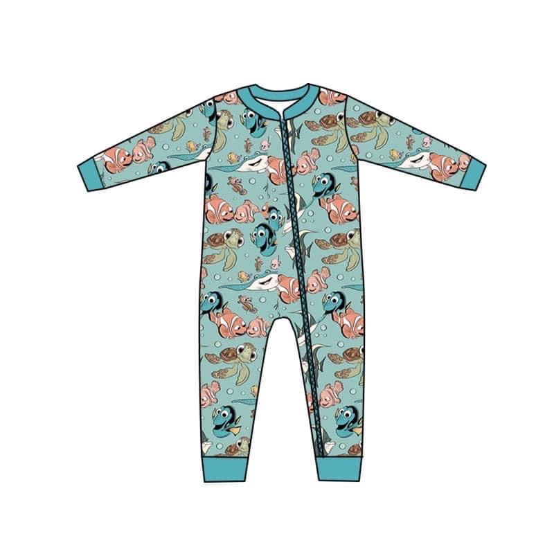 Pre order baby fish print sleeper