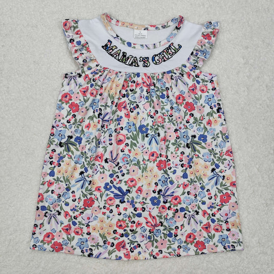 mother's day mama's girl floral embroidered dress