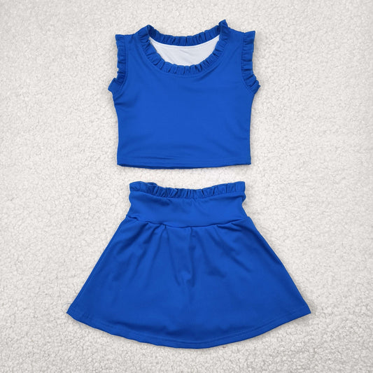 royal blue athletic skort dress set