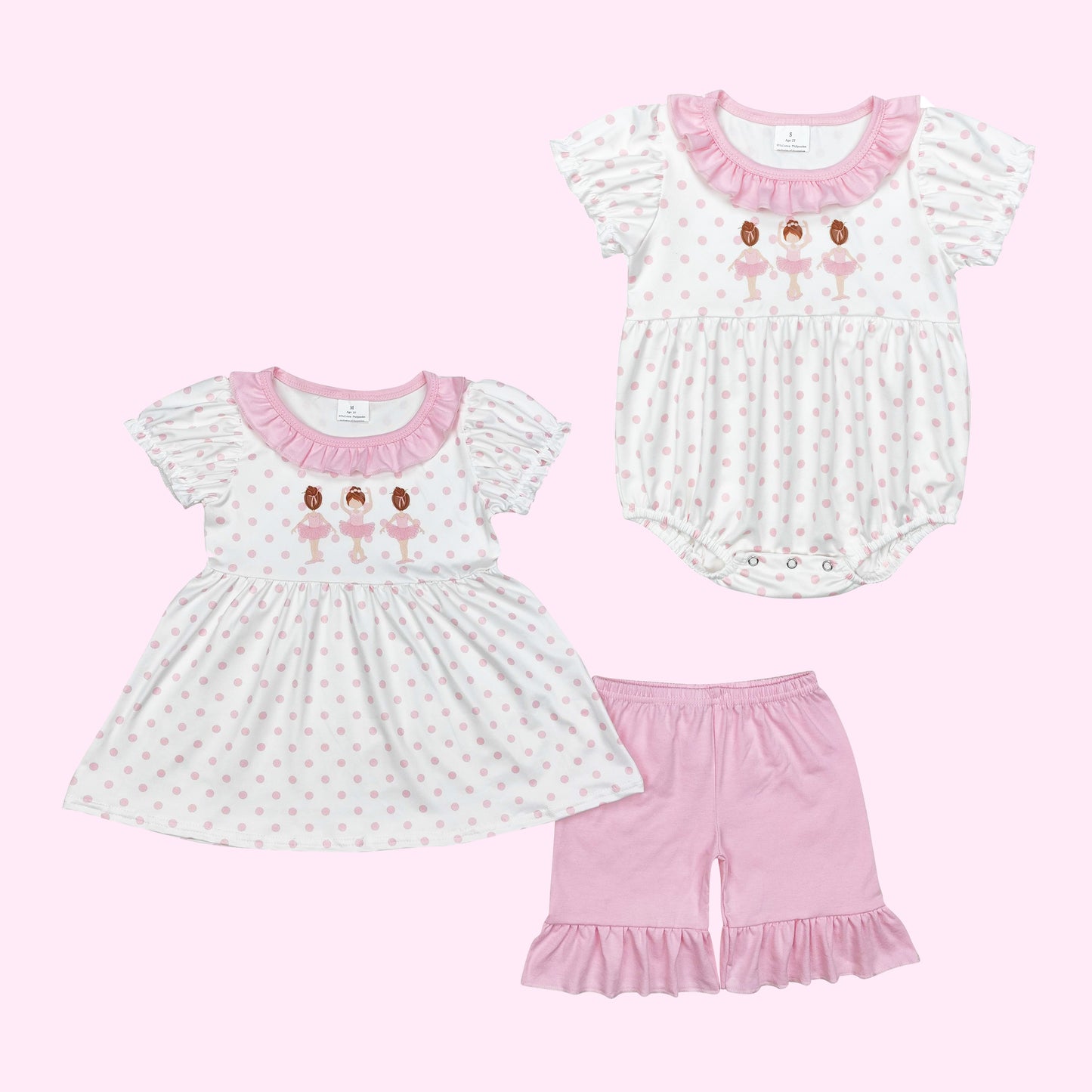 Ballet Print Sisters Summer Matching Clothes