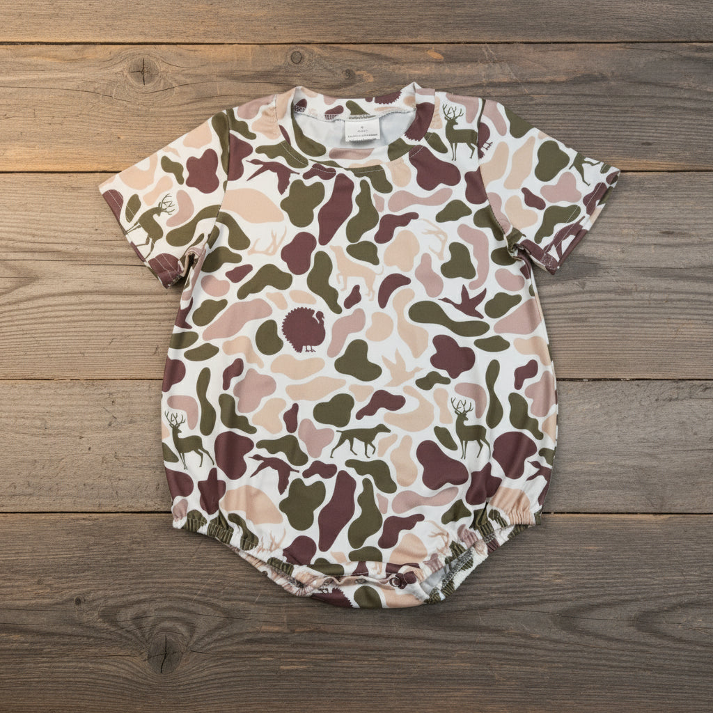 short sleeve camo bubble