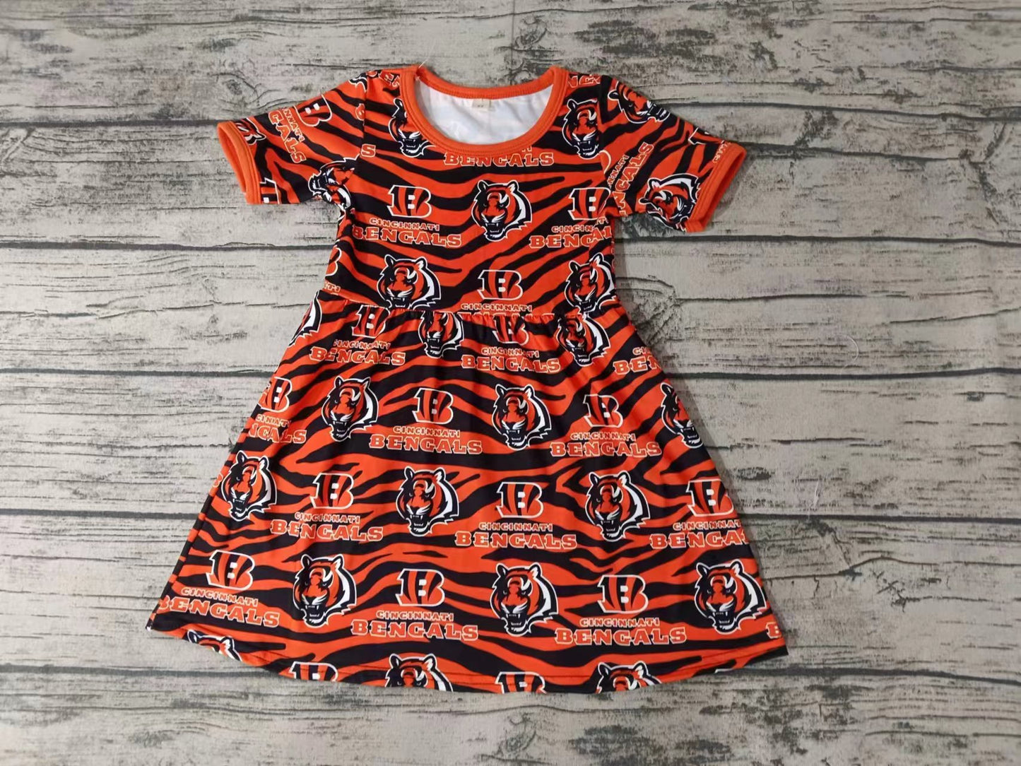 Custom order sports team short sleeve tiger dress