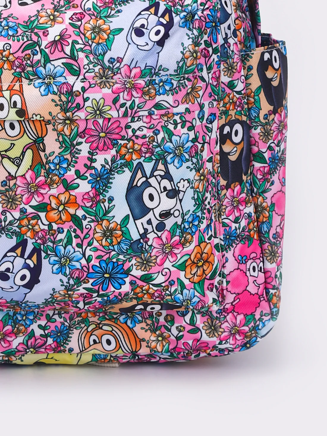 blu*y&flower print children backpack