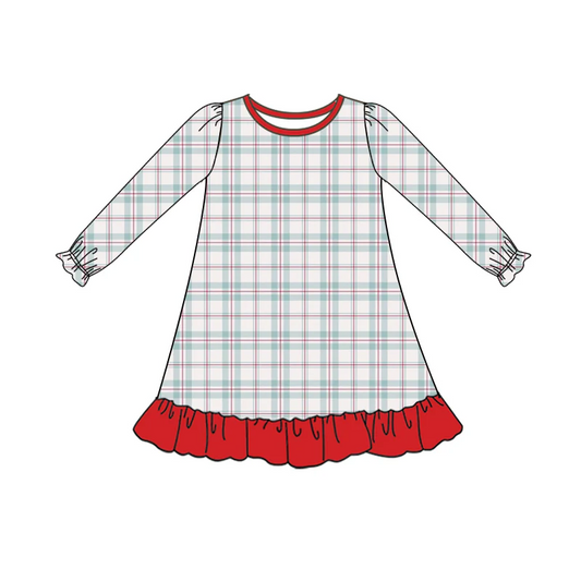 Split-CLOSE 24th Oct girl plaid nightdress