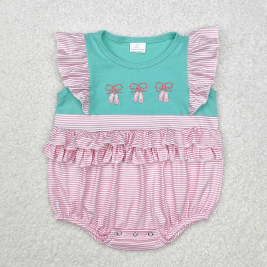 ruffle ballet embroidery baby girl bubbles