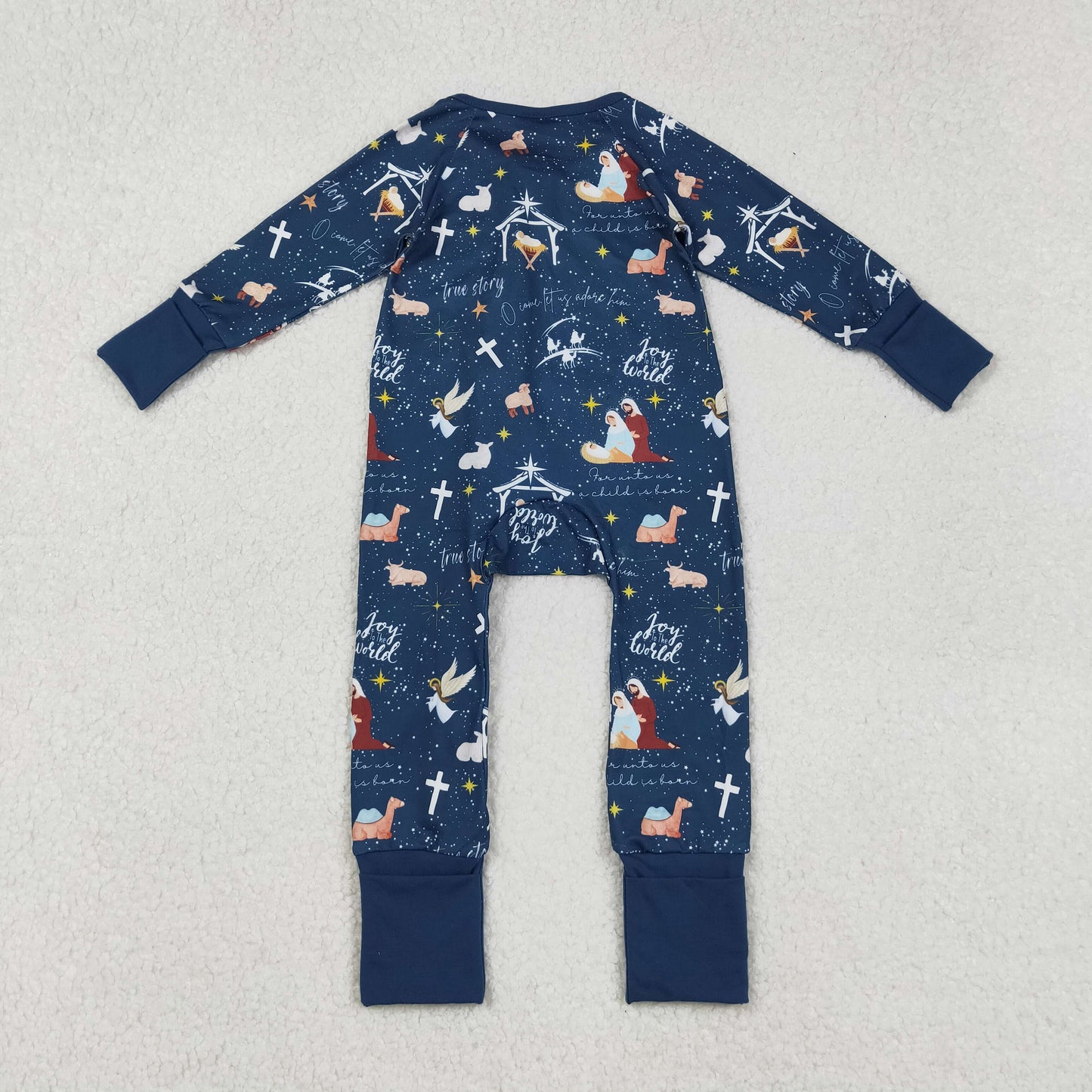 nativity baby boy zipper sleeper