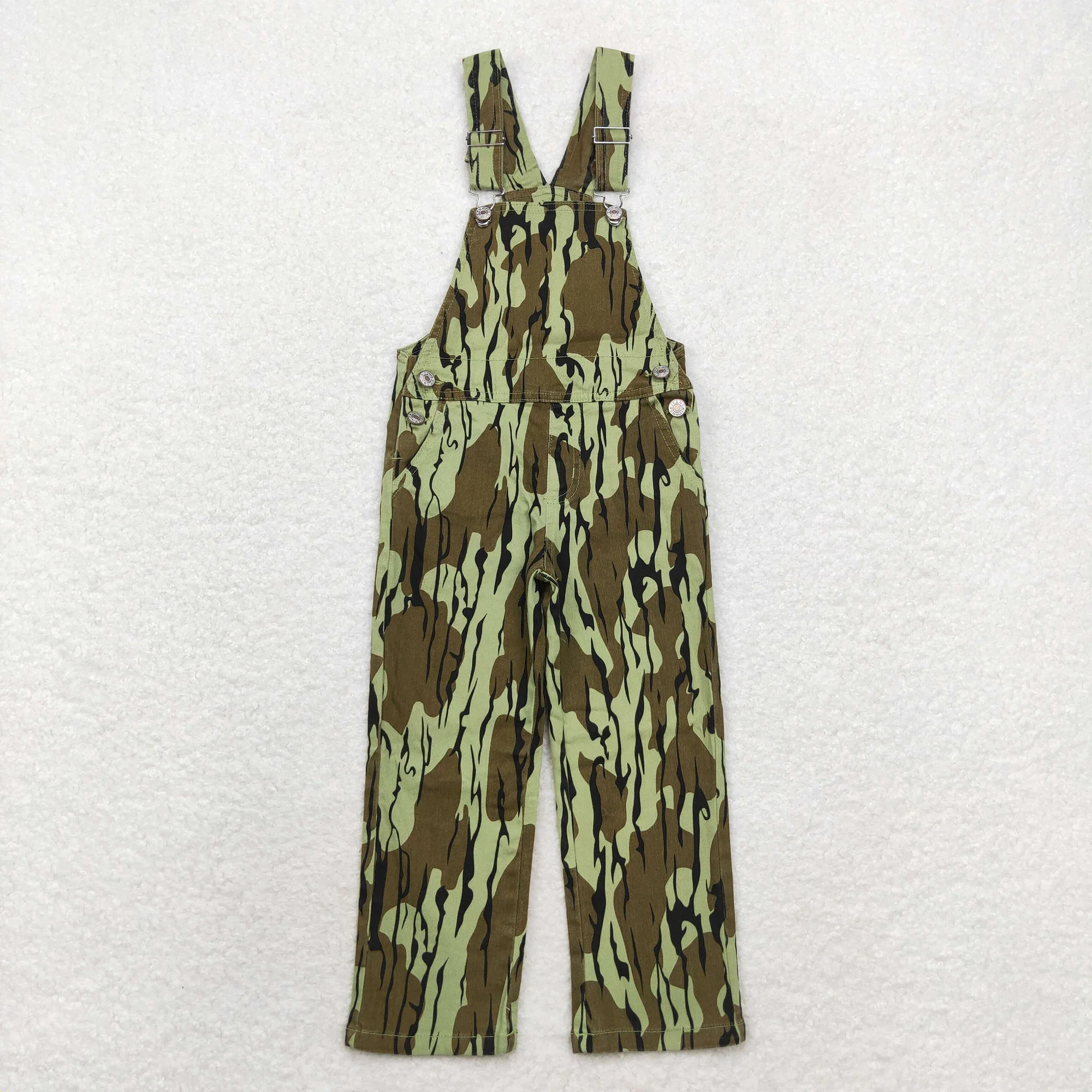 P0534 USA Warehouse Camo Denim Jumpsuit