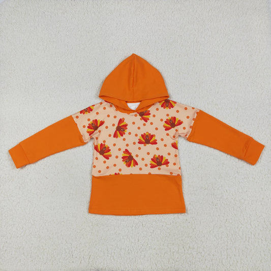 orange turkey hoodies sweatershirt