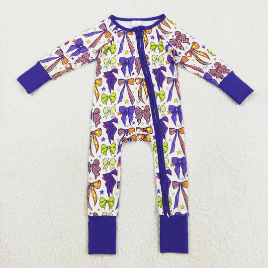 long sleeve Halloween bows zip sleeper