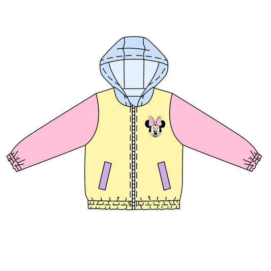 NO MOQ CLOSE 2025 2nd Sept colorful cartoon mouse print zipper hoodie