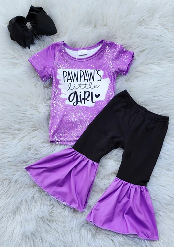 purple black pawpaw's little girl girls clothing