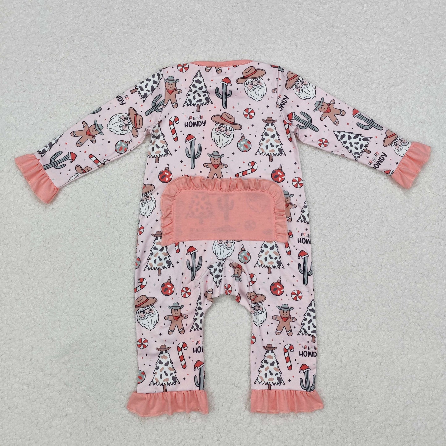 hohoho howdy santa zip sleeper baby girl clothes