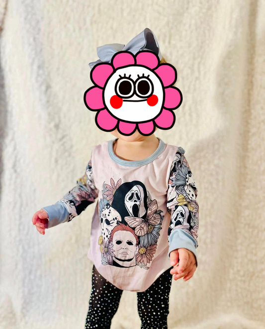 kids long sleeve romper for Halloween