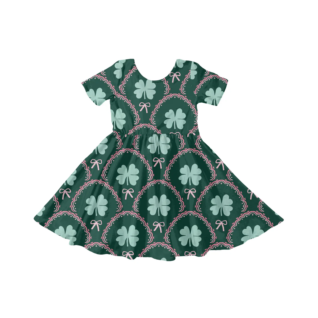 MOQ 8 TAT 6-8 weeks Lace Coquette clovers dress