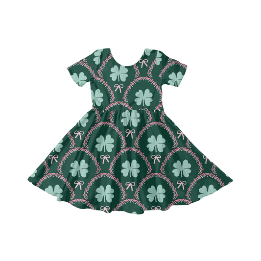 MOQ 8 TAT 6-8 weeks Lace Coquette clovers dress