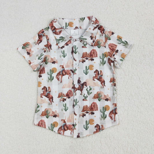 western rodeo button down t-shirt