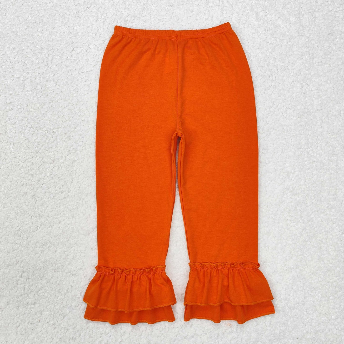 cotton orange ruffle pants