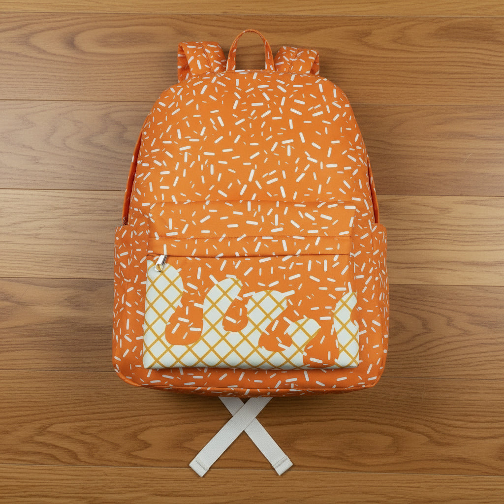 orange ice cream backpack children bags