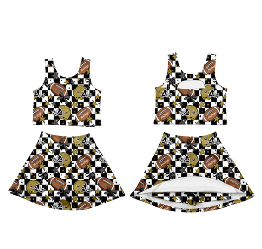 NO MOQ CLOSE 2025 6th Sept yoga material football girls skorts set