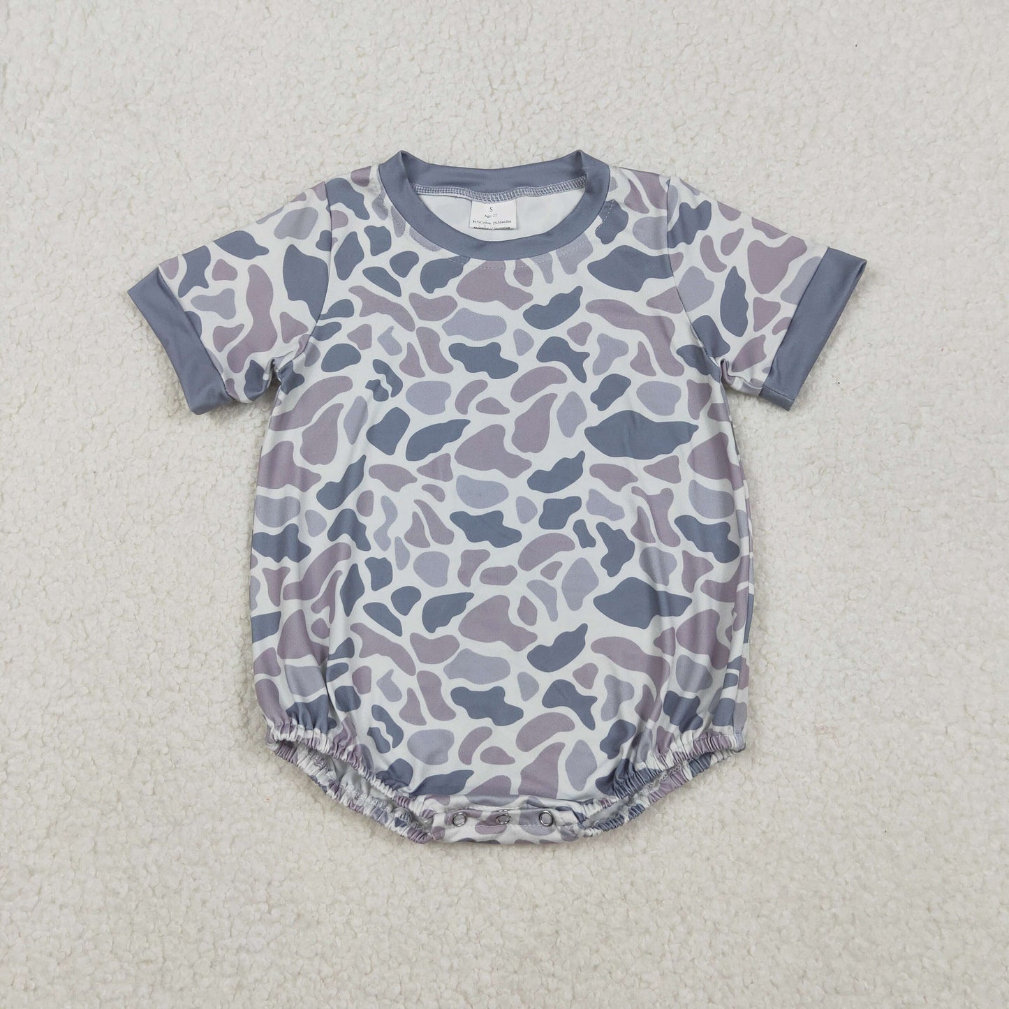 grey camo short sleeve bubble