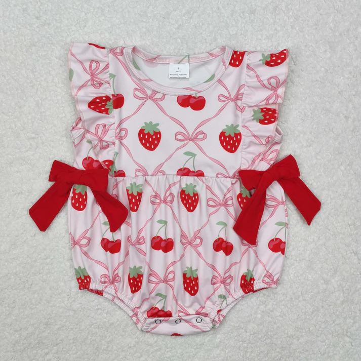 Strawberry and Berry Print Sisters Summer Matching Clothes