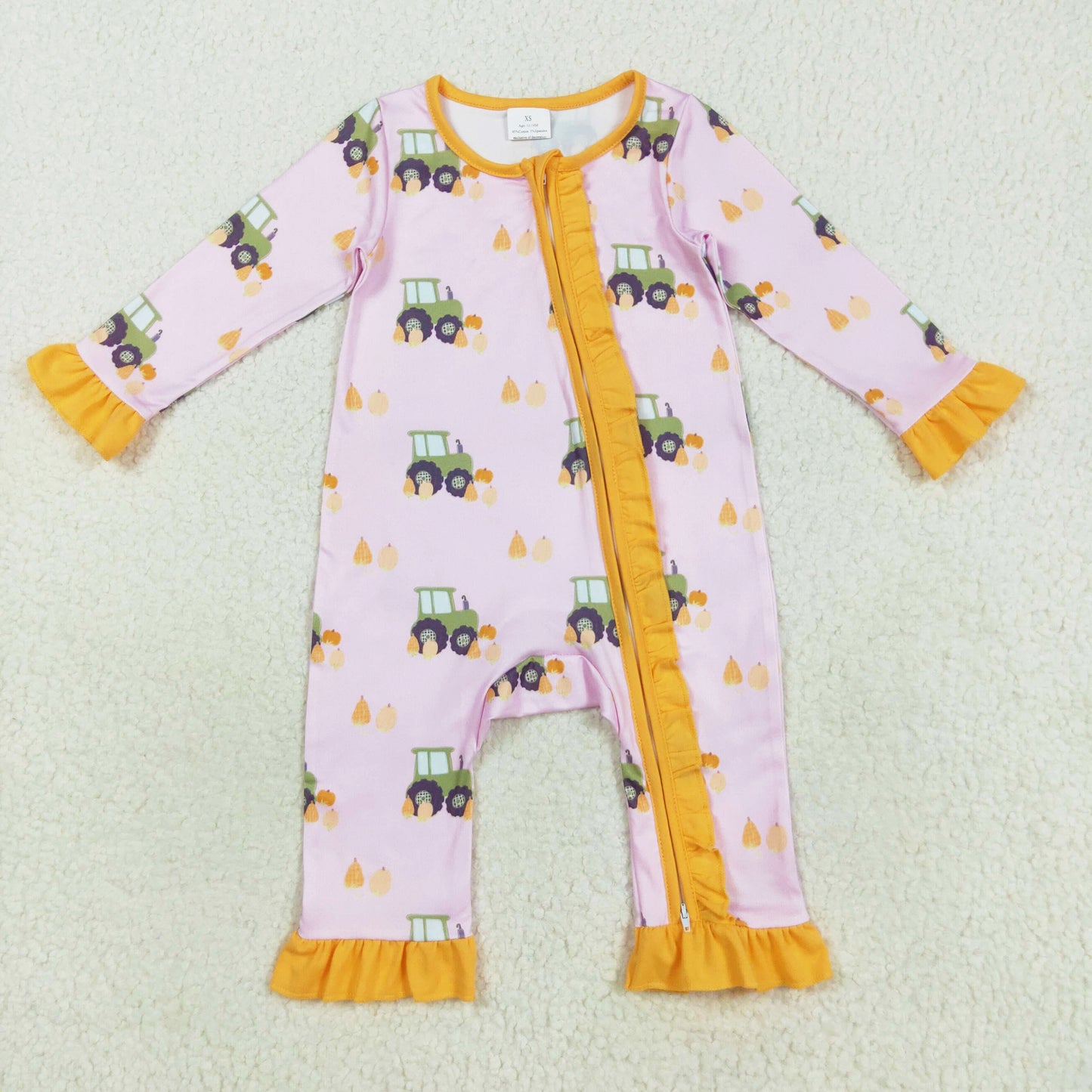 Pumpkin Tractor Kids Sibling Pajamas