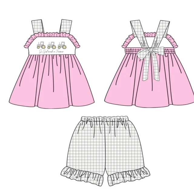 TAT 6-7 weeks MOQ 5 God made a Farmer- Girl set