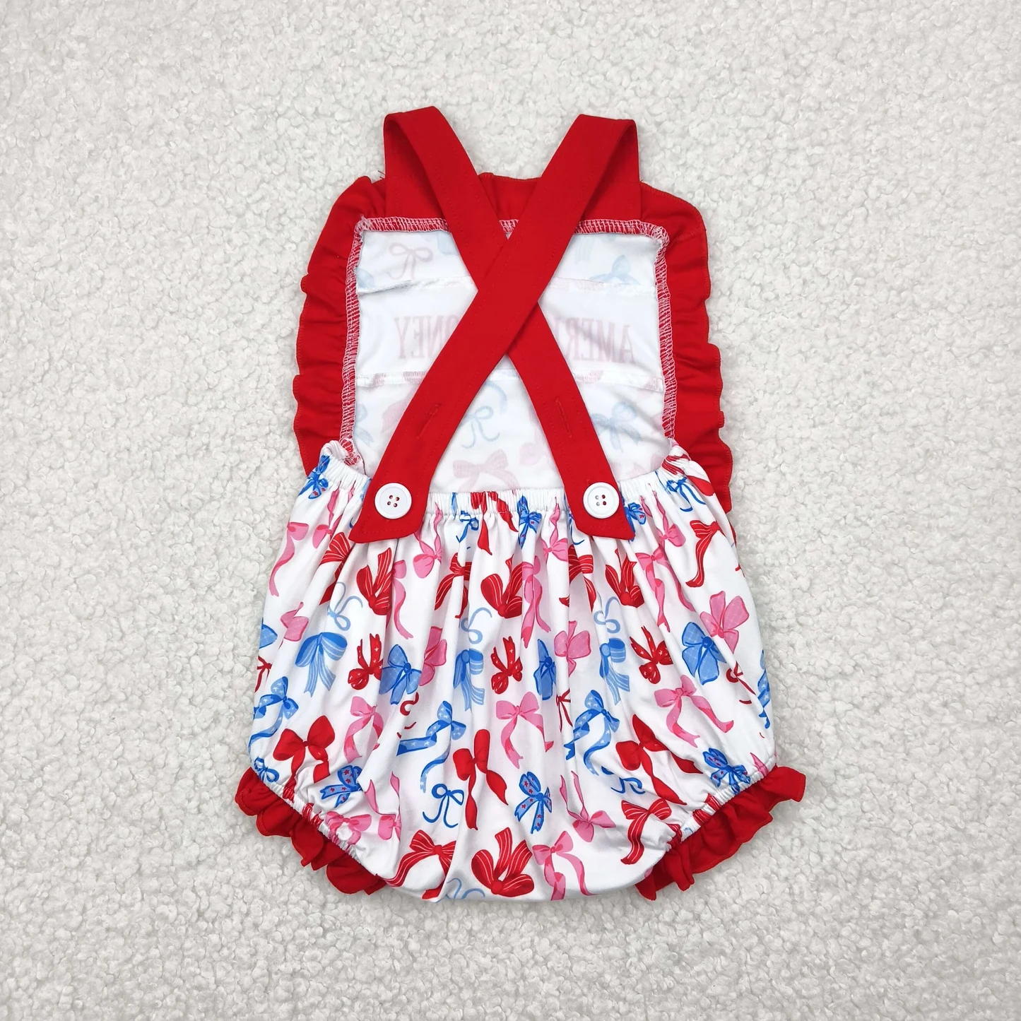 AMERICAN HONEY Bows Print Sisters 4th of July Matching Clothes