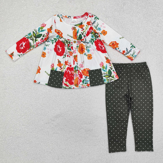 floral legging set girl fall clothing