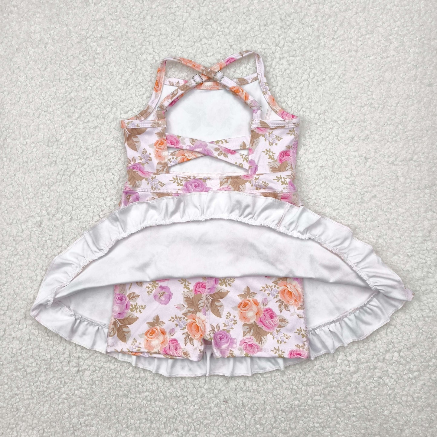 pink flower athletic dress