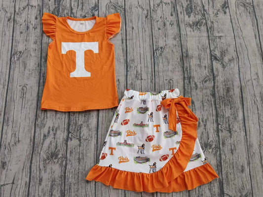 TAT 6-8 weeks MOQ 8 T girls team skirt set