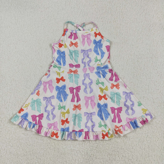 colorful bow athletic dress