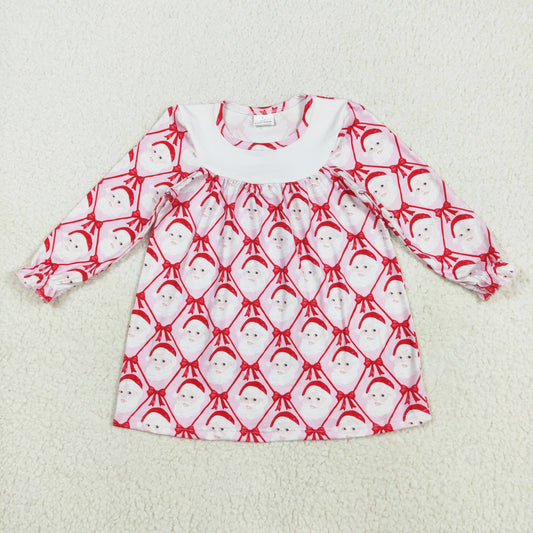 red bow santa Christmas girl dress