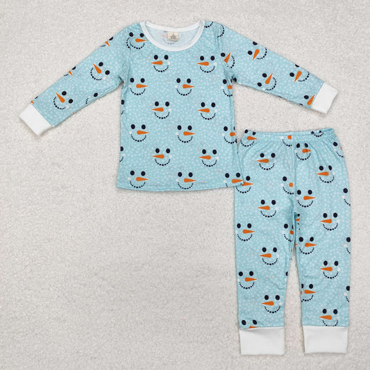 snowman bamboo pajama set