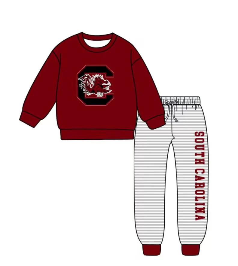 (Custom Design MOQ 5 Each Item)Team's Gamecock Print Sibling Matching Clothes