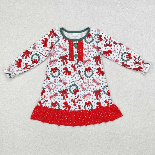 red coquette girl Christmas dressing gown