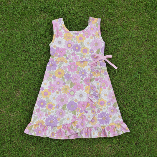 floral ruffle athletic dress